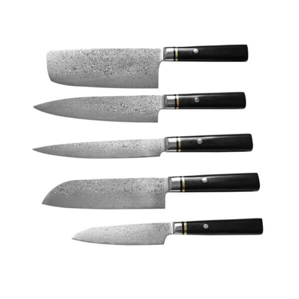 SXL-7 Damascus Knife - Ultra Sharp Asian Knife Japanese Chef Knife - German HC Stainless Steel VG10  - Ergonomic Pakkawood Handle, Best Choice for Home Kitchen, Black | Red