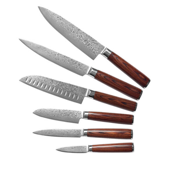 SXL-8 Kitchen Knife Set | Precious Red Pakkawood Handle for Chef Knife Set, German Stainless Steel Knife Set, Ultra Sharp Full Tang Forged