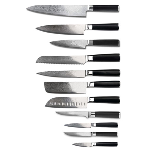 SXL-4 11 Piece Professional kitchen knife Set Dishwasher Safe, Sharp Knife Set for Cutting Meat, Kitchen Knife Set Stainless Steel