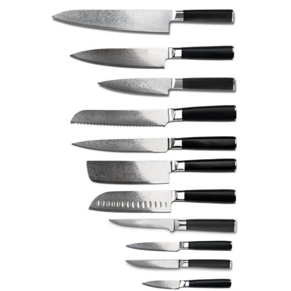 SXL-4 11 Piece Professional kitchen knife Set Dishwasher Safe, Sharp Knife Set for Cutting Meat, Kitchen Knife Set Stainless Steel