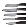 HD6 sets SXL-2 Professional 8 Piece Cooking Kitchen Chef Knife Set Coffee Color Pakkawood Handles