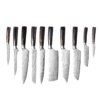 He2bc9c76032a44b694013e73867ac45fB SXL-2 Professional 8 Piece Cooking Kitchen Chef Knife Set Coffee Color Pakkawood Handles