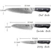 SXL -10 Damascus Knife Set, 3 Pieces Kitchen knives 67 Layer Handmade Japanese AUS10 Steel Core Forged Chef Knife, Utility Knife, High-end Professional Kitchen Knives