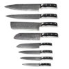SXL-14 Kitchen Damascus Knife Set, 8-Piece Kitchen Knife Set, Non-slip G10 Ergonomic Triple Rivet Handle
