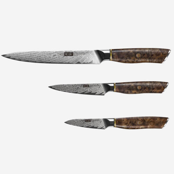 SXL-24 Newest professional kitchen knife sets damascus chef knife set knives tools with sandalwood handle