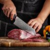 SXL-31 Premium Damascus Kitchen Knife Set with Multicolor Stabilized Wood Handles