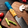 H5c212deca4a94247ae7fc60dc36b1d39o SXL-29 Premium Damascus Kitchen Knife Set with Stabilized Wood & Sapphire Blue Resin Handles