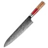 Hdc0a50b730df40f9a24a01bf6b6760b6o SXL-34 Premium Damascus Kitchen Knife Set with Stabilized Wood & Ruby Red Resin Handles