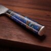 Hfdbfd30c5a9e4b24ac646c0333b2f9f6a SXL-32 Premium Damascus Kitchen Knife Set with Stabilized Wood & Sky Blue Resin Handles
